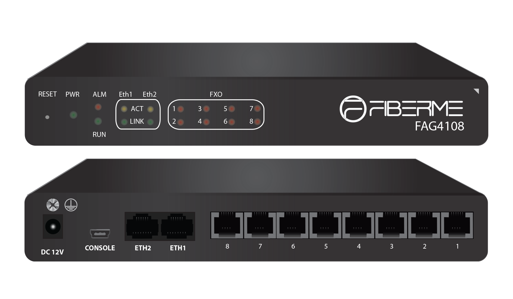 بوابة FAG4108 FXO بـ 8 منافذ