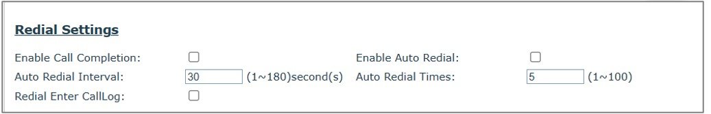 Screenshot: 5.4 Redial