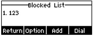 Screenshot: 7.2.2- Blocked List