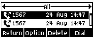 Screenshot: 7.3- Call Log