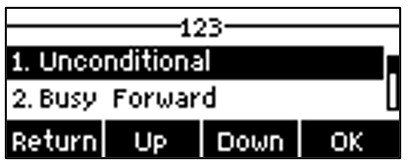 Screenshot: 5.10 – Call Forward