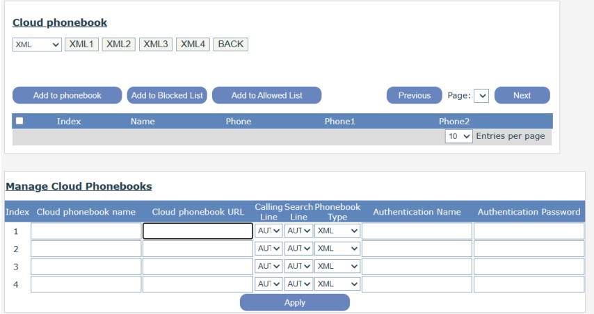Screenshot: 9.19- Phonebook >> Cloud phonebook
