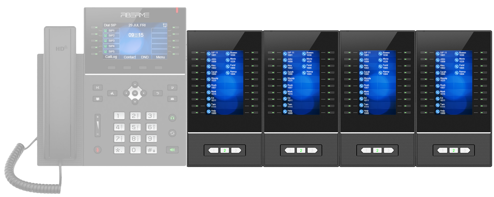 FAP2760 IP phone with FX60 expansion modules