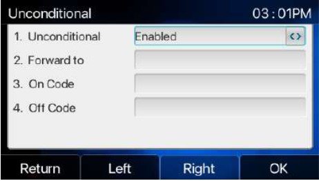 Screenshot: 5.11 – Call Forward