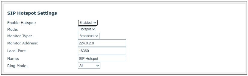 Screenshot: 6.9- SIP Hotspot