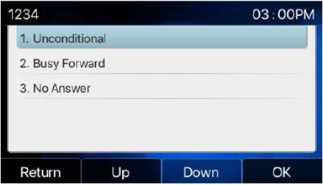 Screenshot: 5.11 – Call Forward