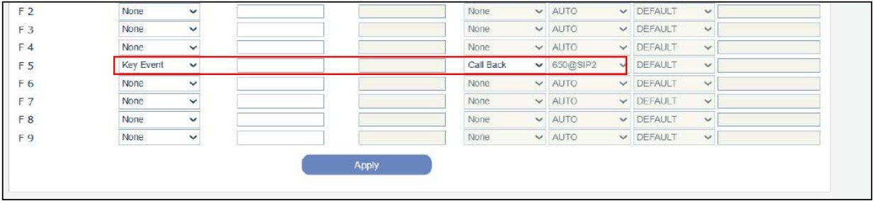 Screenshot: 5.7 Callback