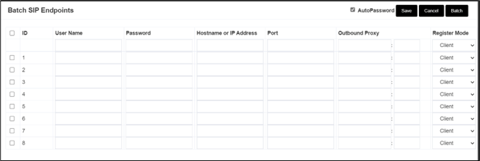 Screenshot: 4.2 Batch SIP Endpoints