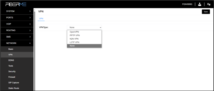 Screenshot: 7.3 VPN Settings