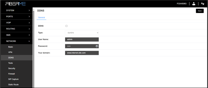 Screenshot: 7.4 DDNS Settings