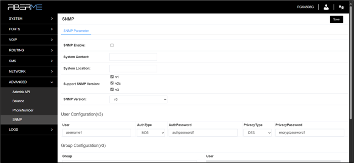 Screenshot: 8.4 snmp