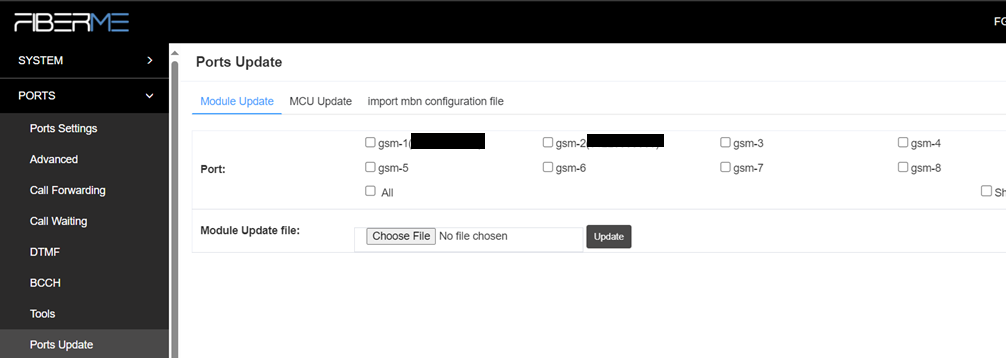 Screenshot: 3.7 Ports Update