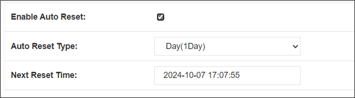 Screenshot: 3.8.2 Call Limit Time