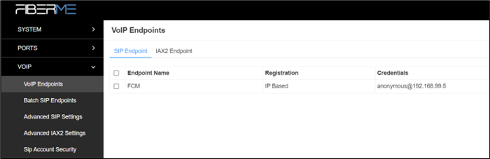 Screenshot: 4.1 VOIP Endpoints