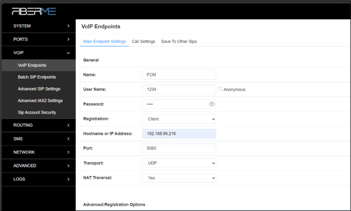 Screenshot: 4.1.1 Add New SIP Endpoint