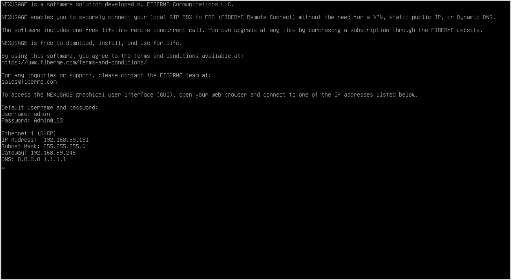 Screenshot: In NEXUSAGE