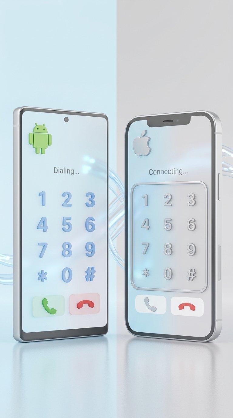 Teclado de marcación de SWING Lite en dos celulares